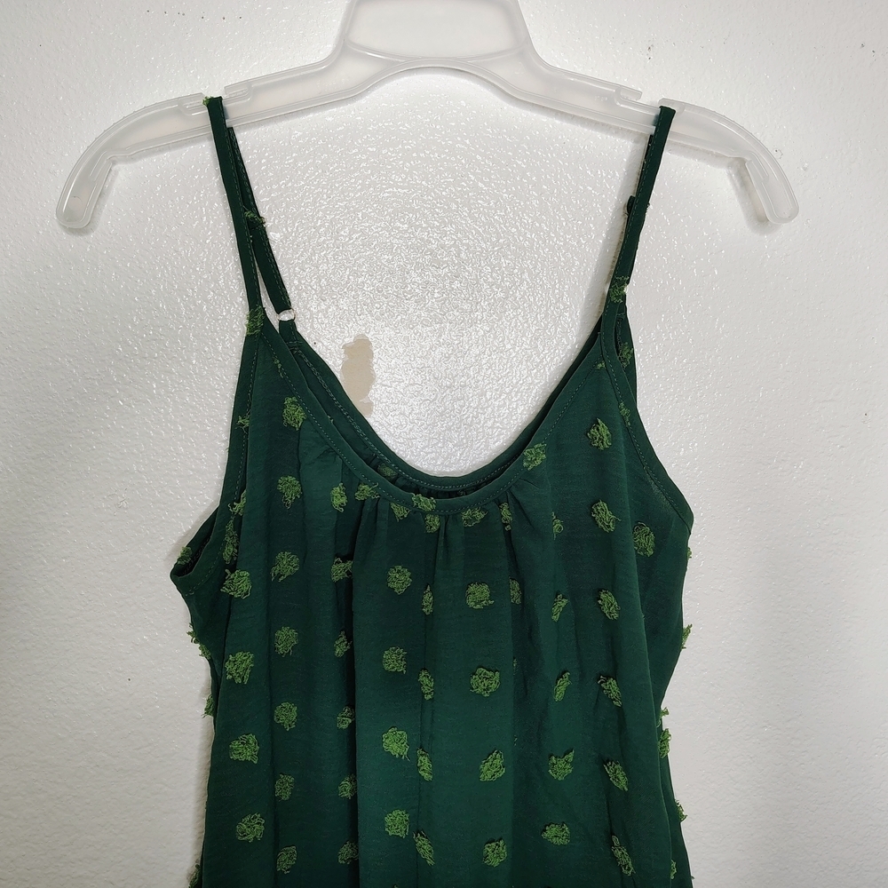 Buauty Women's Green Sleeveless Loose Adjustable Strap Romper with Pockets Sz S - Picture 4 of 14